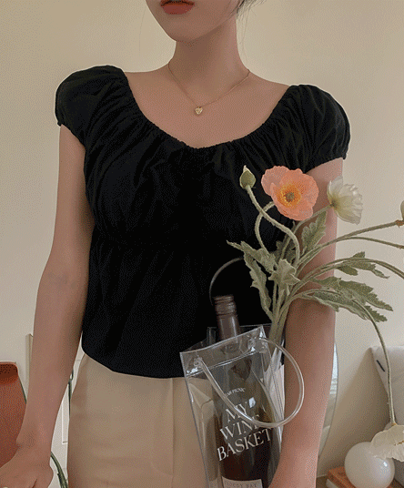chu- crop blouse-2color